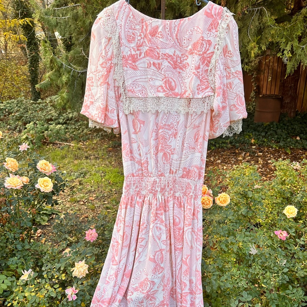 Vintage Miss Ashlee pink floral dress